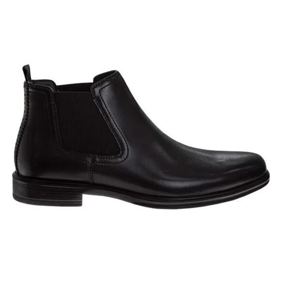 Perry Ellis Portfolio Men\'s Chelsea Black Leather Boots Size 9.5 main image 6